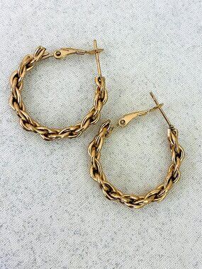 Gold Chain Hoop Earrings
